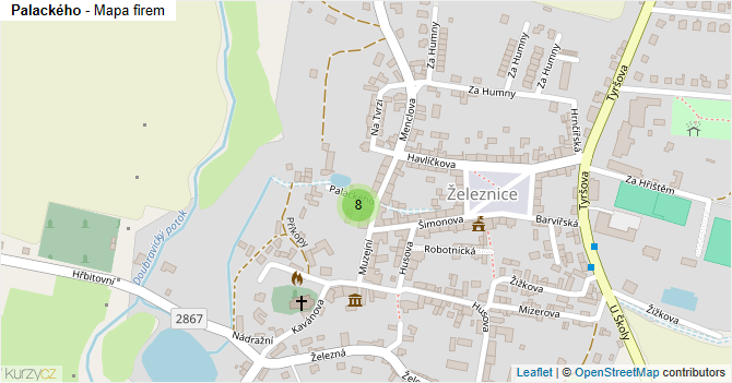 Palackého - mapa firem