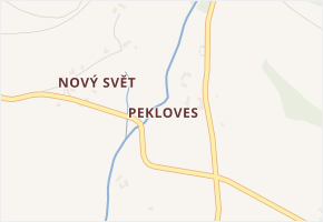 Pekloves v obci Železnice - mapa části obce