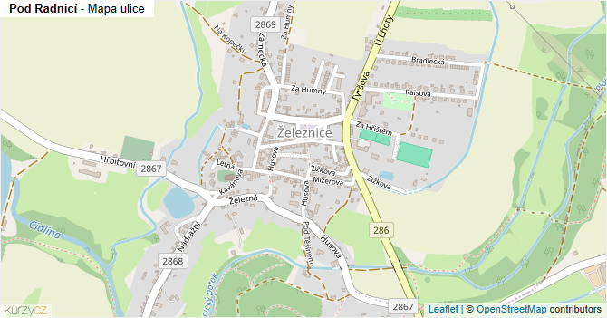 Pod Radnicí - mapa ulice