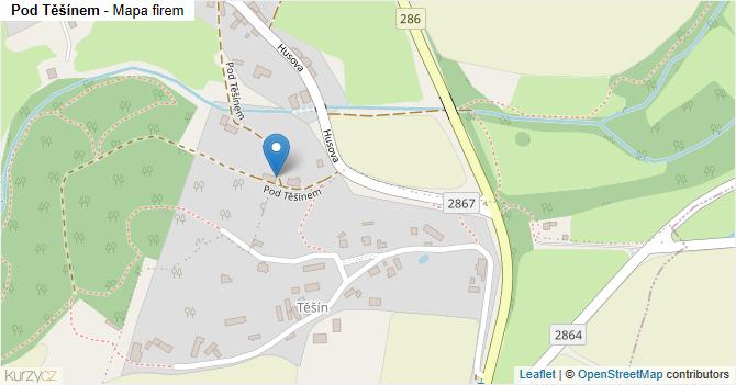 Pod Těšínem - mapa firem