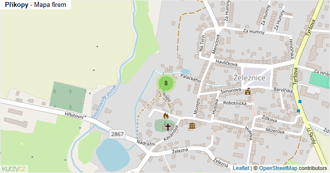 Příkopy - mapa firem