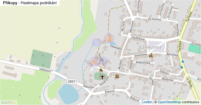 Příkopy - mapa podnikání