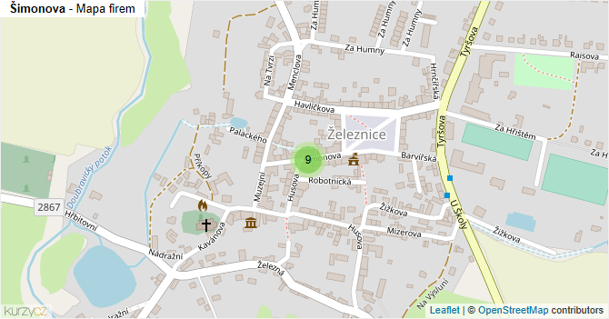 Šimonova - mapa firem