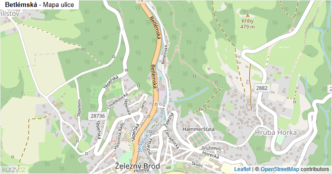 Betlémská - mapa ulice