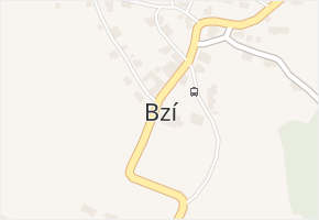 Bzí v obci Železný Brod - mapa části obce