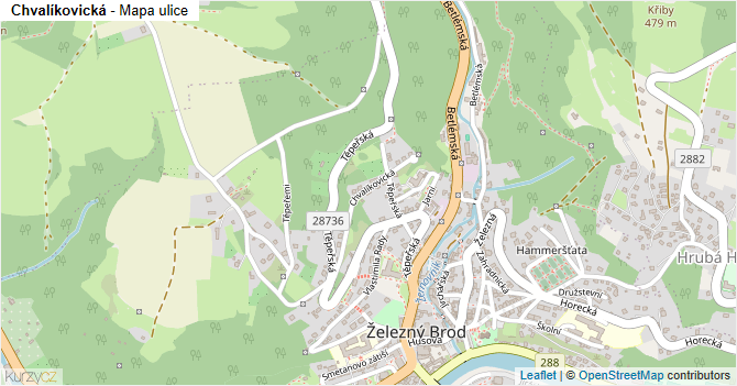 Chvalíkovická - mapa ulice