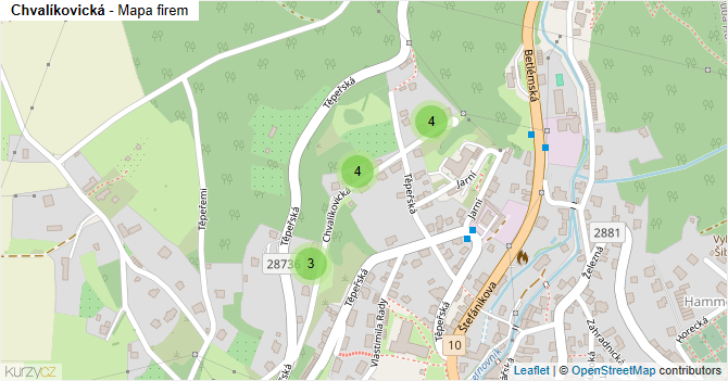 Chvalíkovická - mapa firem