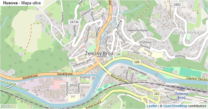 Husova - mapa ulice
