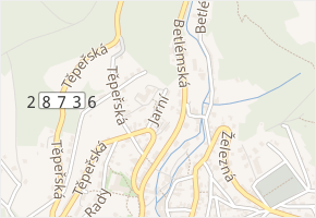 Jarní v obci Železný Brod - mapa ulice