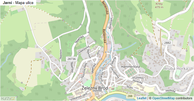 Jarní - mapa ulice
