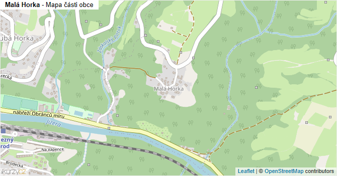 Malá Horka - mapa části obce