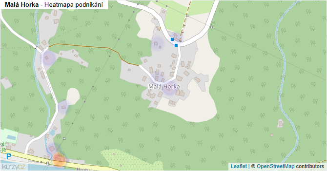 Malá Horka - mapa podnikání