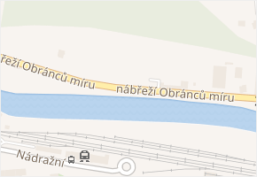 nábřeží Obránců míru v obci Železný Brod - mapa ulice