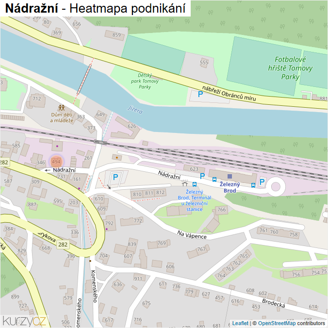 Mapa Nádražní - Firmy v ulici.