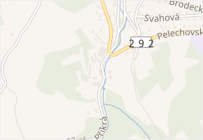 Příkrá v obci Železný Brod - mapa ulice