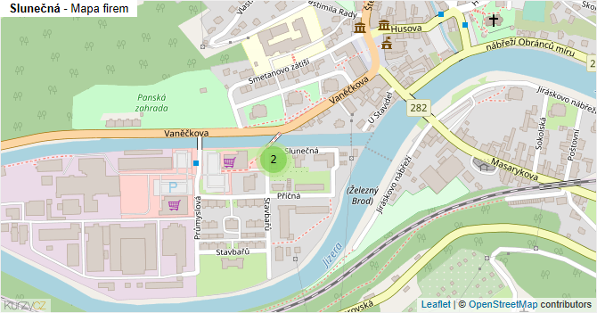 Slunečná - mapa firem