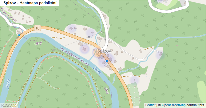 Splzov - mapa podnikání