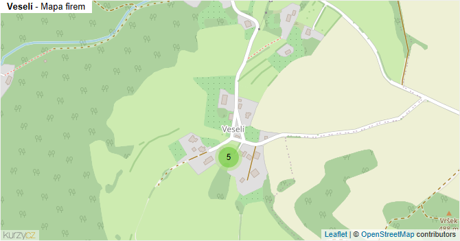 Veselí - mapa firem