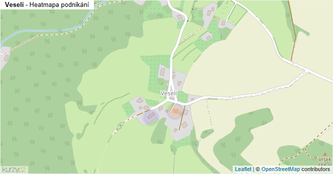 Veselí - mapa podnikání