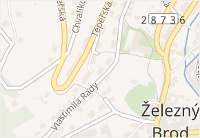 Vlastimila Rady v obci Železný Brod - mapa ulice