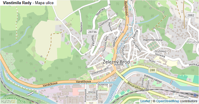 Vlastimila Rady - mapa ulice