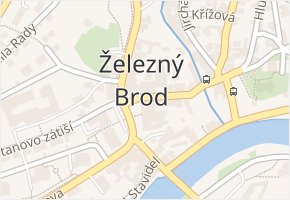 Železný Brod v obci Železný Brod - mapa části obce