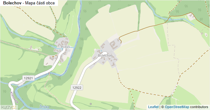 Bolechov - mapa části obce