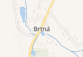 Brtná v obci Želiv - mapa části obce