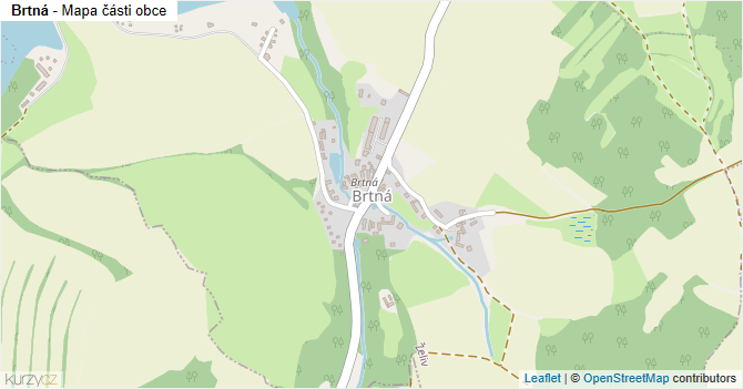 Brtná - mapa části obce
