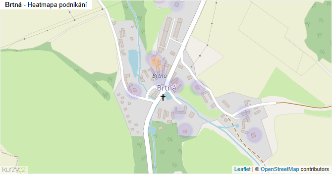 Brtná - mapa podnikání