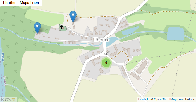 Lhotice - mapa firem