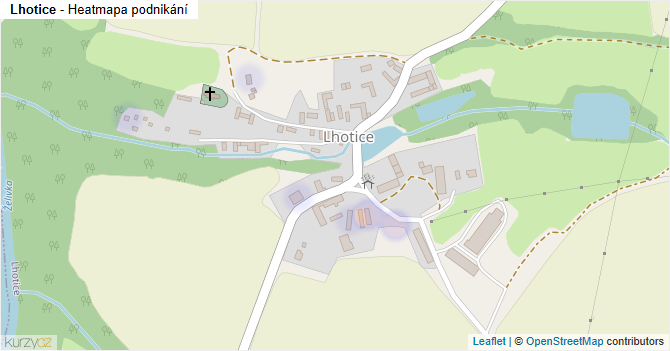 Lhotice - mapa podnikání