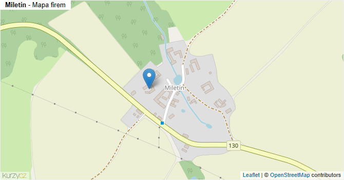 Miletín - mapa firem