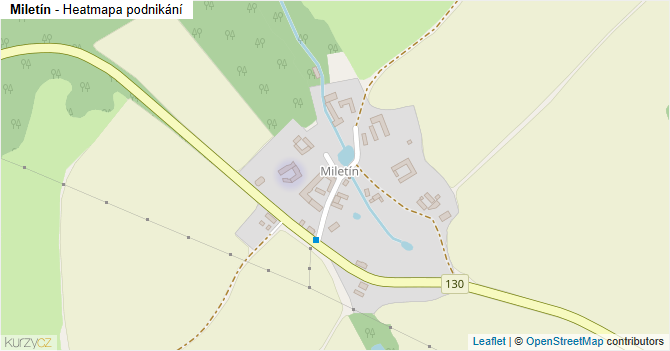Miletín - mapa podnikání