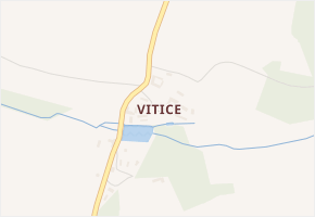 Vitice v obci Želiv - mapa části obce