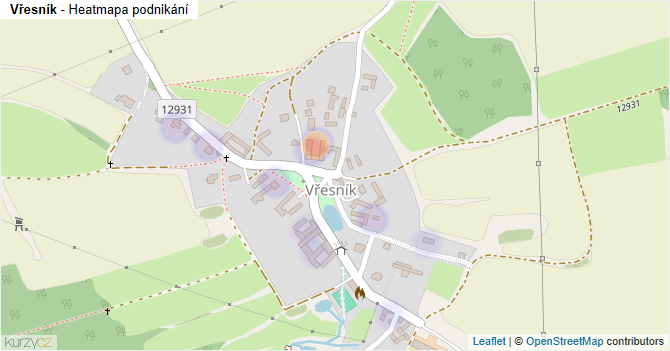 Vřesník - mapa podnikání