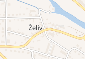 Želiv v obci Želiv - mapa části obce