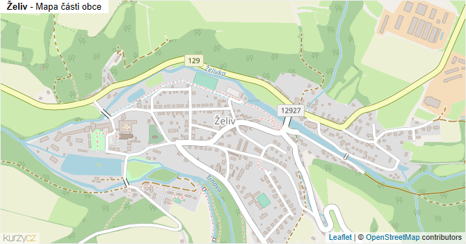 Želiv - mapa části obce