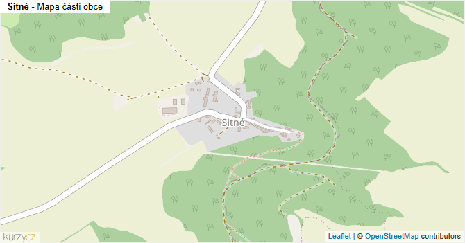 Sitné - mapa části obce
