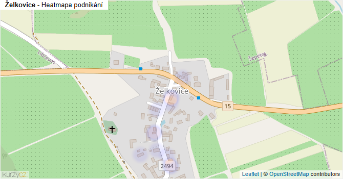 Želkovice - mapa podnikání