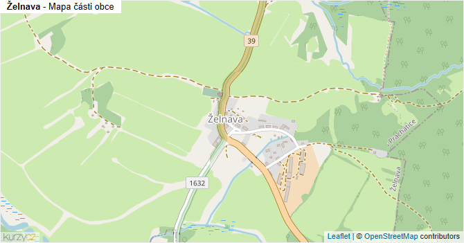 Želnava - mapa části obce