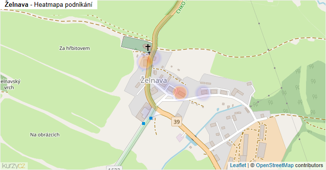 Želnava - mapa podnikání