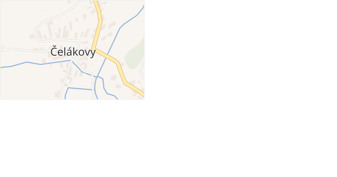 Čelákovy v obci Zemětice - mapa části obce