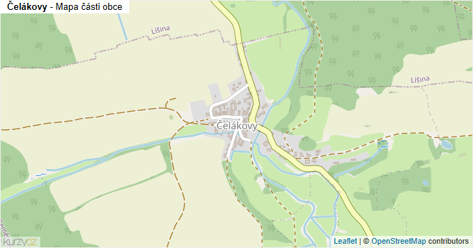 Čelákovy - mapa části obce