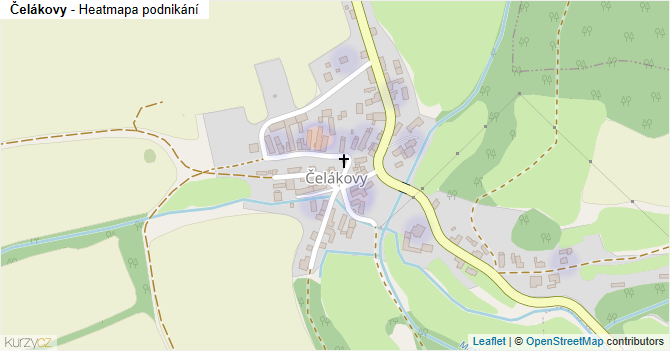 Čelákovy - mapa podnikání