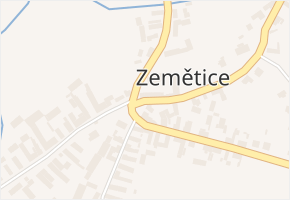Zemětice v obci Zemětice - mapa části obce