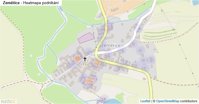 Zemětice - mapa podnikání