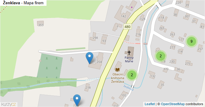 Ženklava - mapa firem