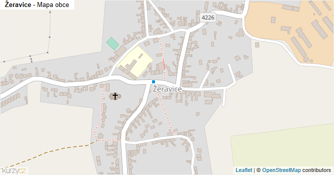 Žeravice - mapa obce