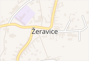 Žeravice v obci Žeravice - mapa části obce